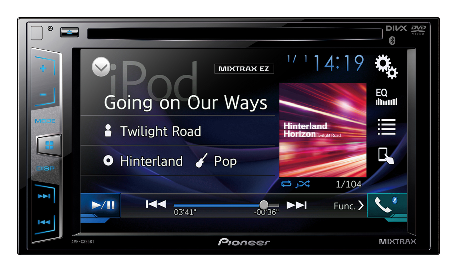Radio Pioneer Ref: Avh-x395bt Pant:6.2", MIXTRAX, Bluetooth®