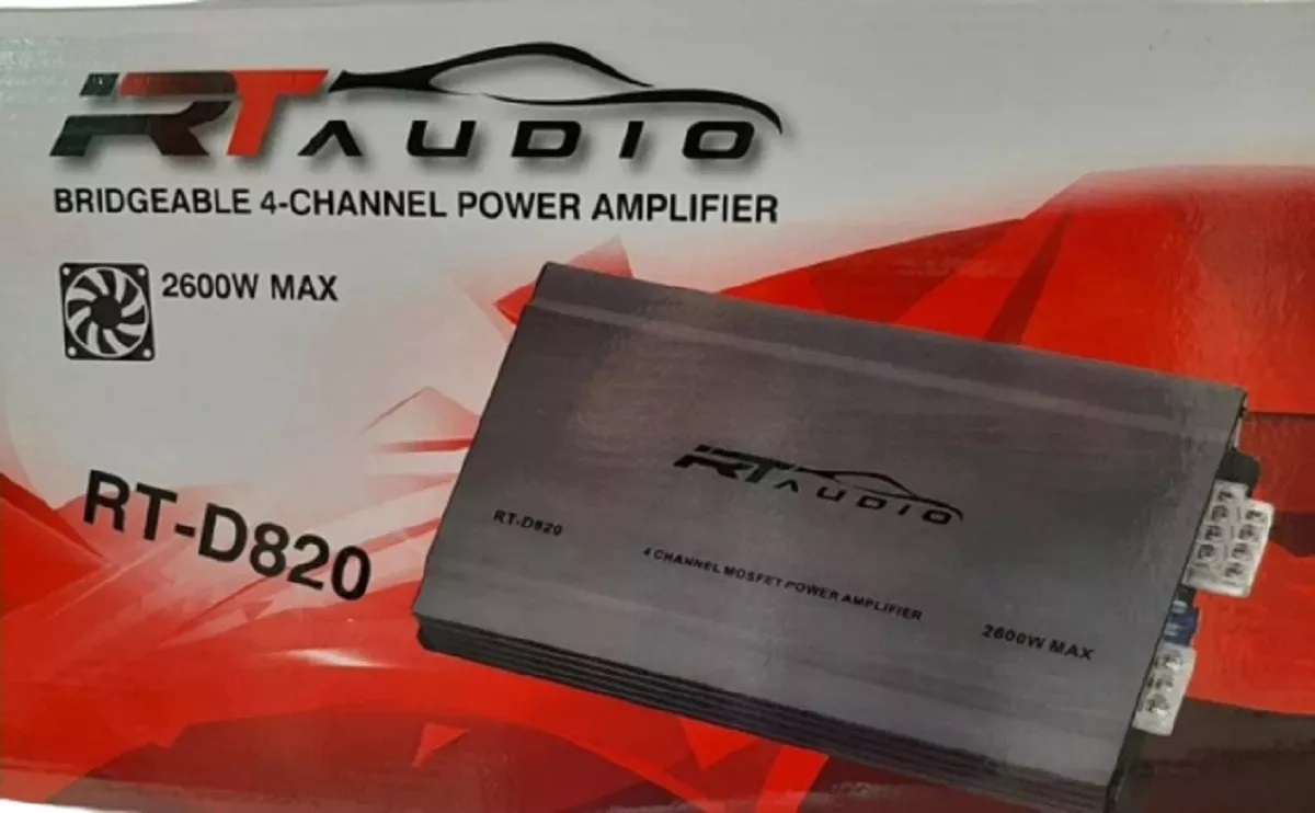 Amplificador De Automovil Marca Rt Audio 2600w 4ch