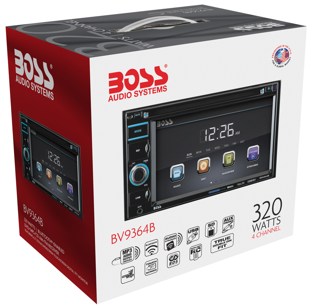 Radio 2 DIN Marca BOSS Ref: BV9364B Bluetooth/DVD/CD/USB/SD