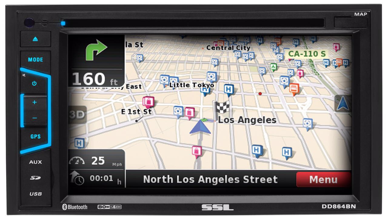 Radio SSL Ref: DD864bn Gps, Bluetooth, Usb, Aux, Cd