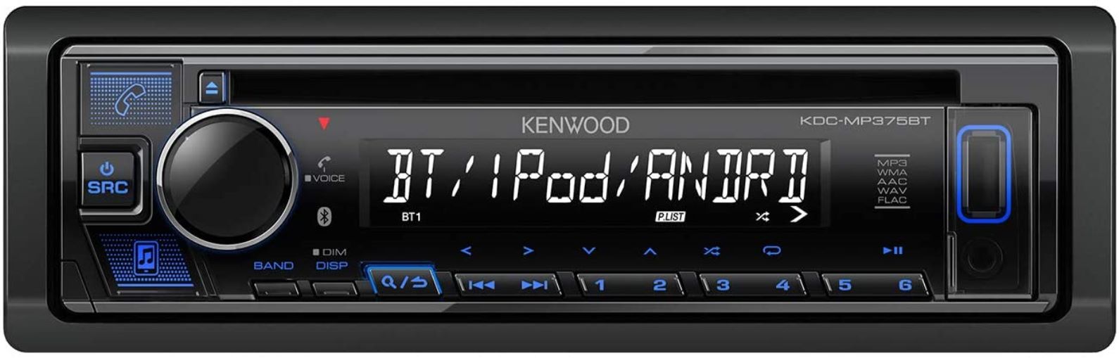 Radio Kenwood Kdc-mp375bt Bluetooth Cd Mp3 Aux