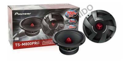 Parlante P.R.O. de medios de 8 pulgadas de alta potencia y sensibilidad